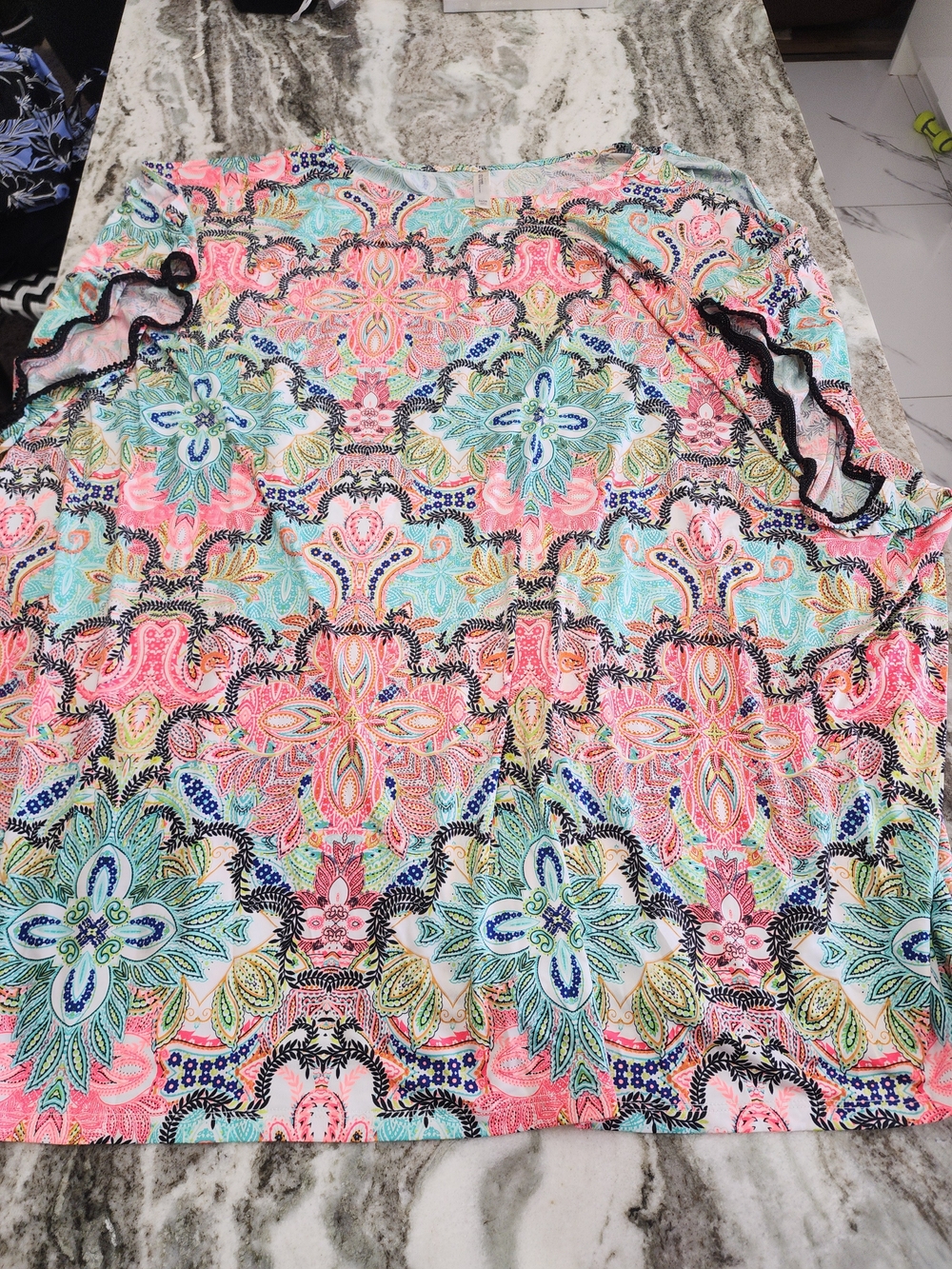 Vibrant Multicolor Paisley Print Top